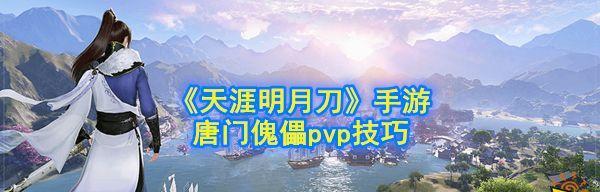 打造最强PVP职业，天涯明月刀手游攻略（从游戏角度分析）